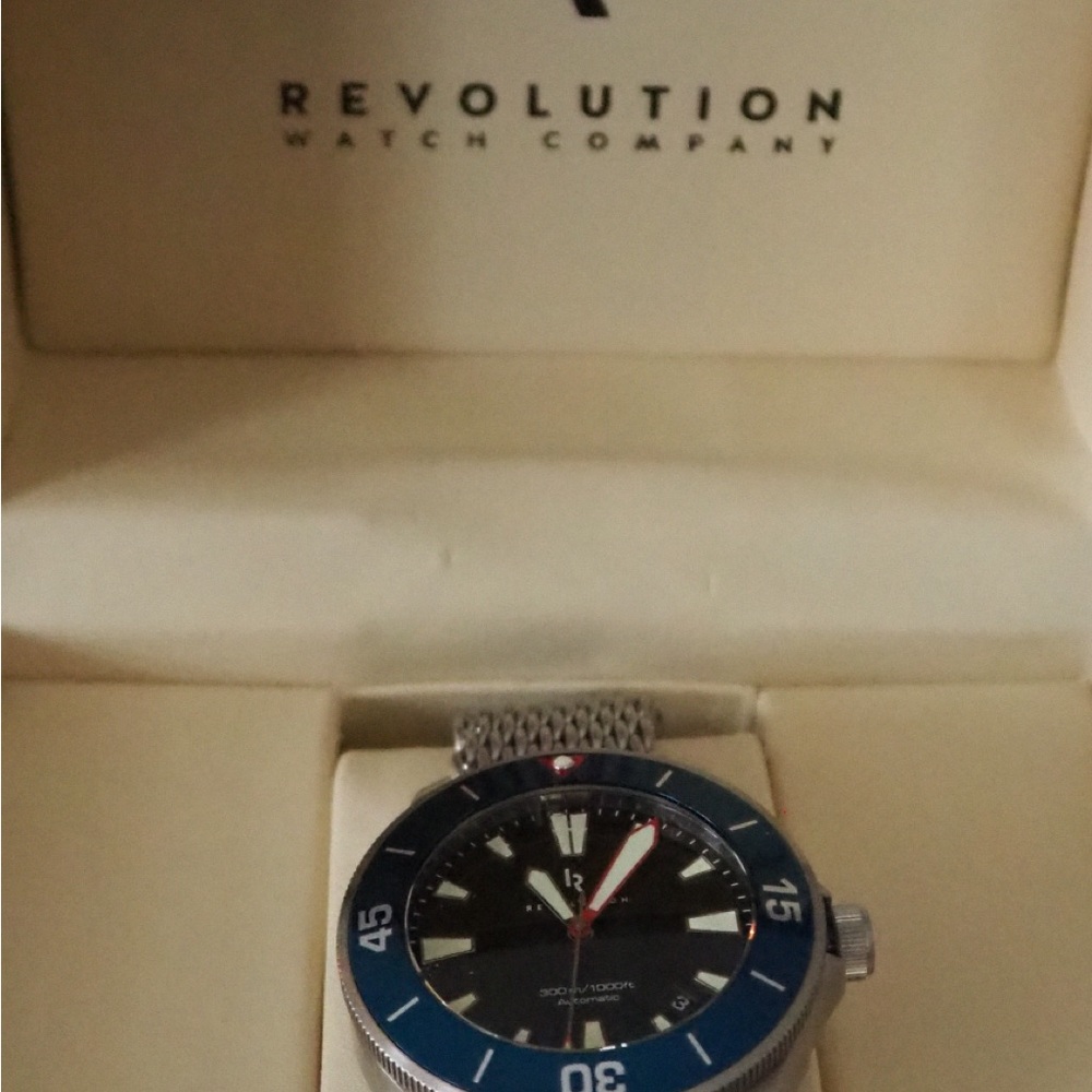 Revolution Blue and Silver Dive Watch